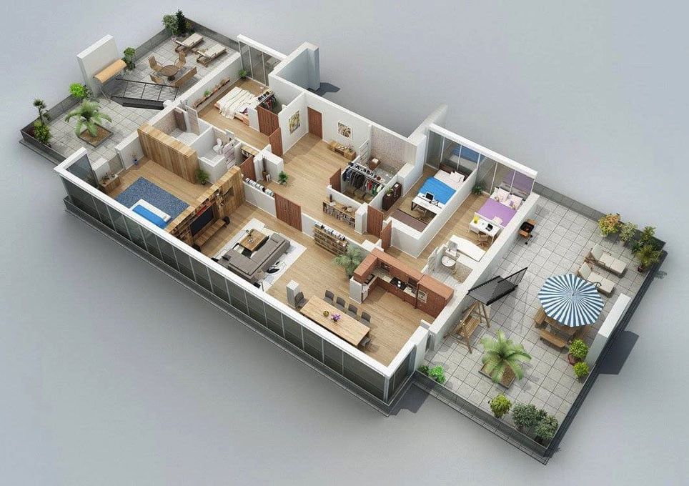 Mẫu nhà cấp 4 4 phòng ngủ 400 triệu
