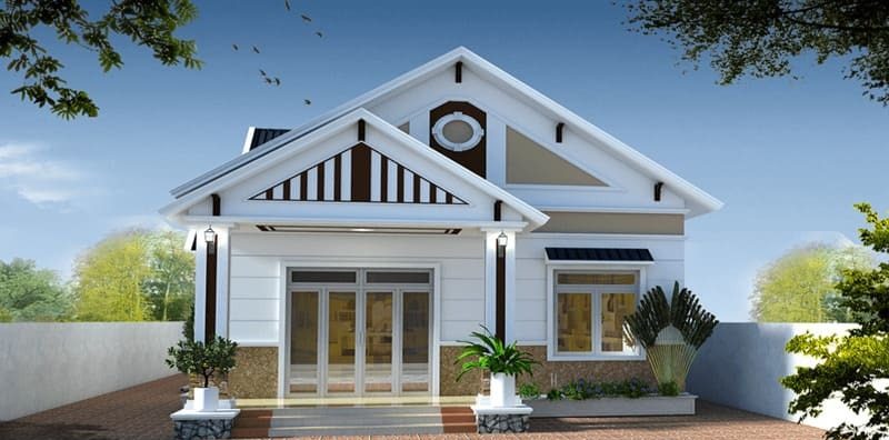 Mẫu thiết kế ngoại thất nhà cấp 4 4 phòng ngủ 400 triệu 