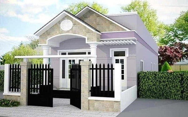 Mẫu thiết kế mặt tiền nhà cấp 4 4 phòng ngủ 400 triệu 