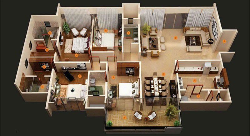 Mẫu nhà cấp 4 4 phòng ngủ 400 triệu