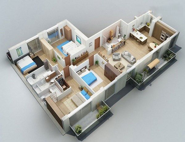 Mẫu nhà cấp 4 4 phòng ngủ 400 triệu