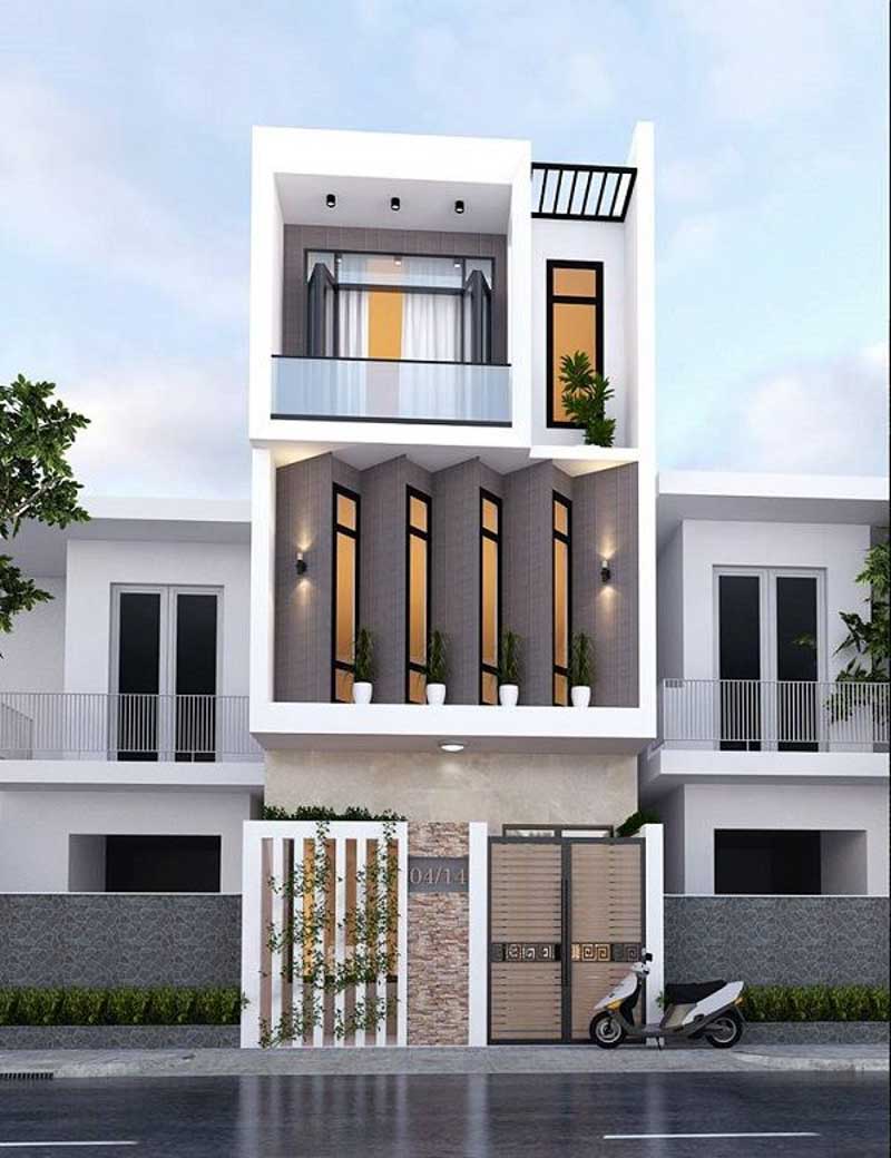 mẫu nhà phố đẹp 3 tầng